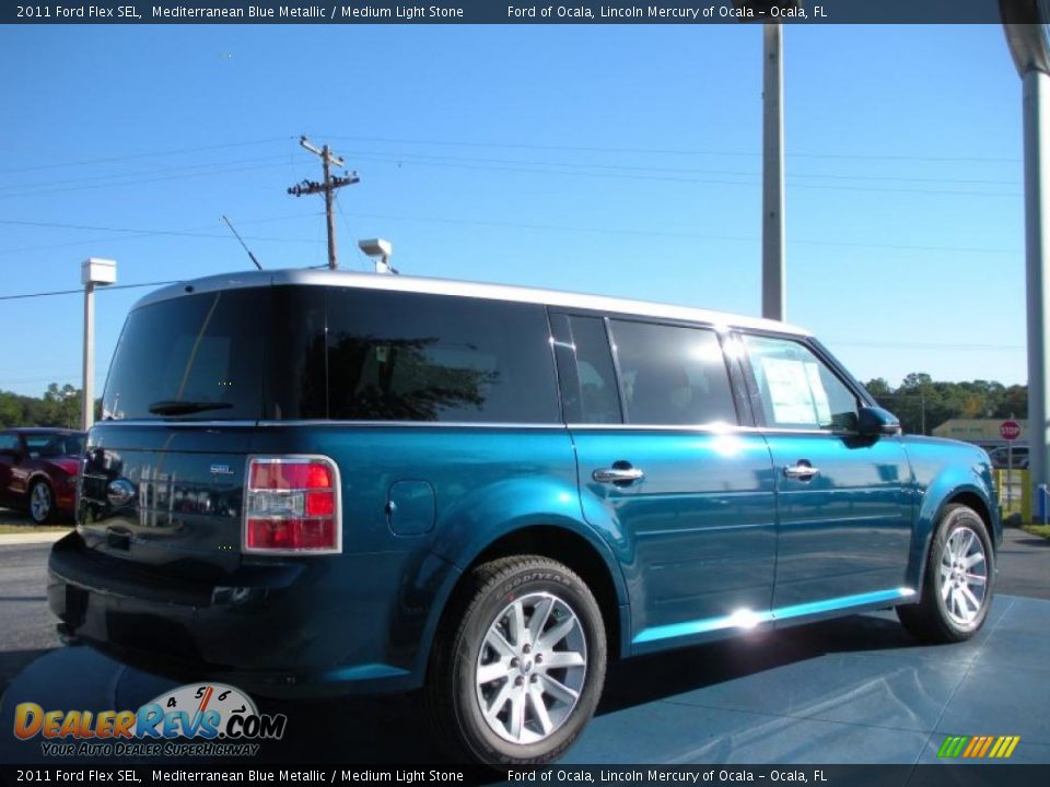 Mediterranean Blue Metallic 2011 Ford Flex SEL Photo #3