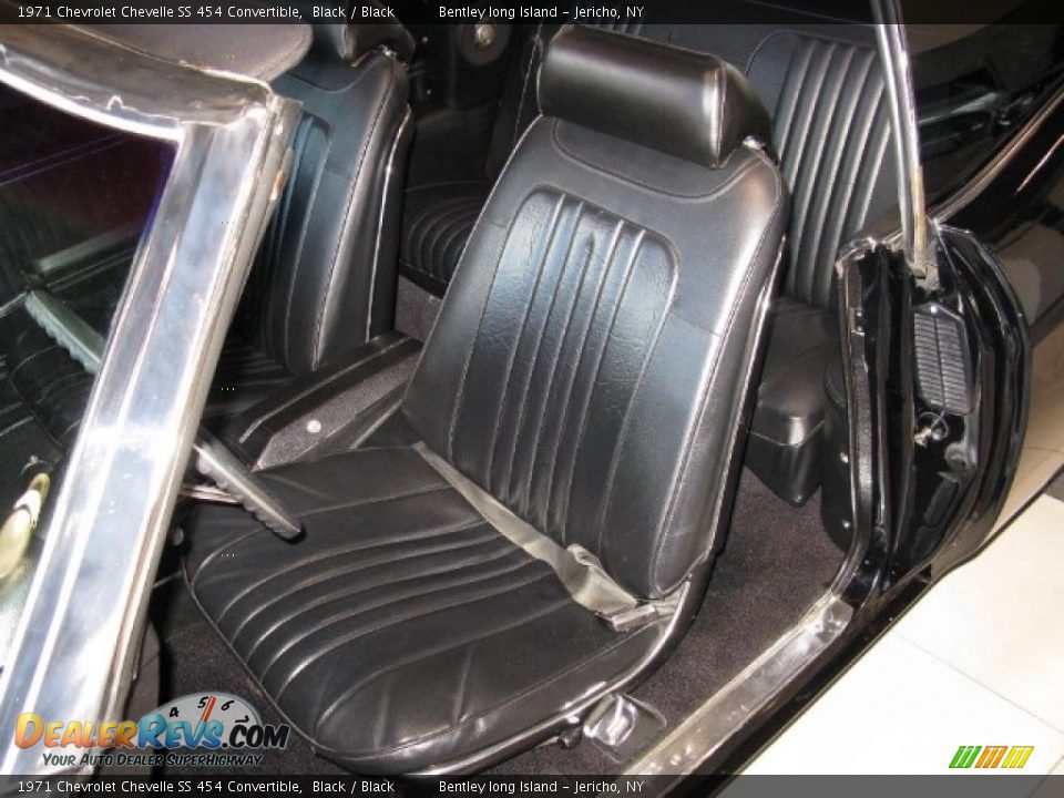 Black Interior - 1971 Chevrolet Chevelle SS 454 Convertible Photo #5