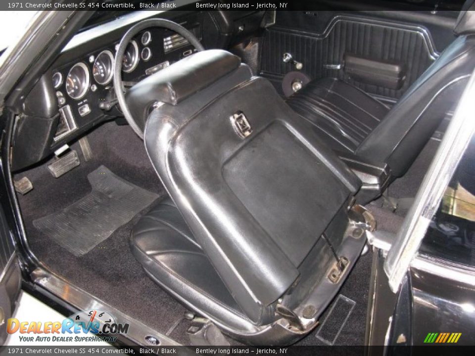 Black Interior - 1971 Chevrolet Chevelle SS 454 Convertible Photo #18