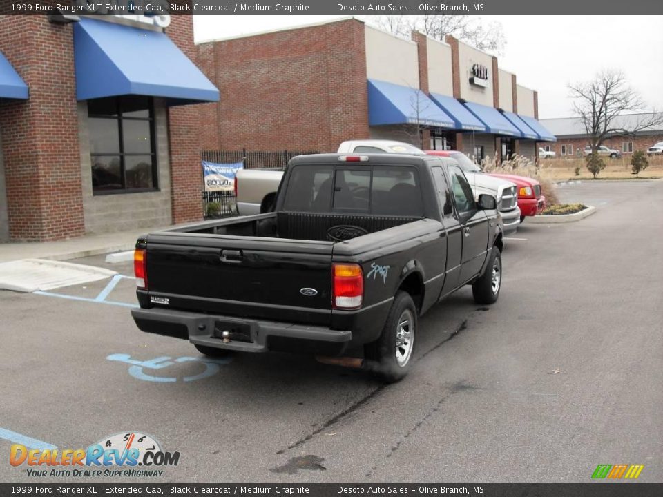 1999 Ford Ranger XLT Extended Cab Black Clearcoat / Medium Graphite Photo #2