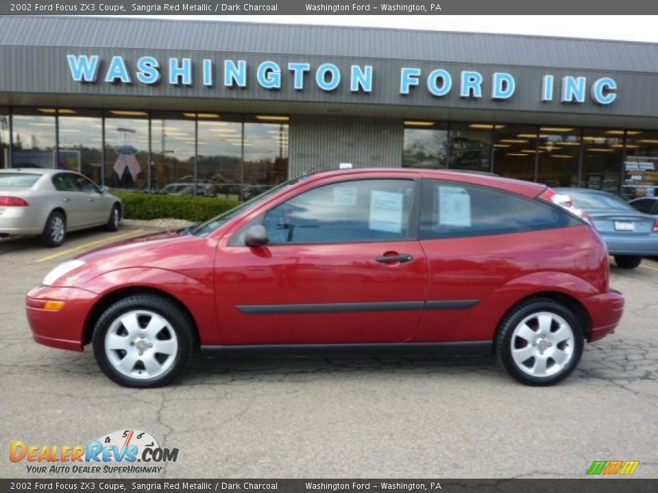2002 Ford Focus ZX3 Coupe Sangria Red Metallic / Dark Charcoal Photo #1
