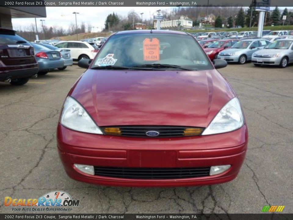 2002 Ford Focus ZX3 Coupe Sangria Red Metallic / Dark Charcoal Photo #3