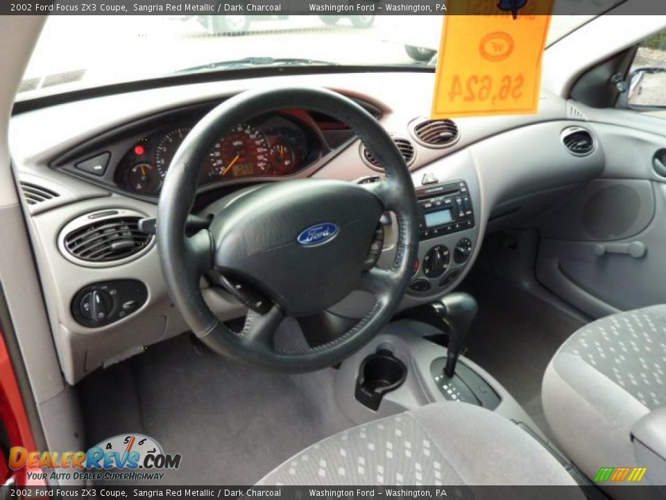 Dark Charcoal Interior 2002 Ford Focus Zx3 Coupe Photo 7