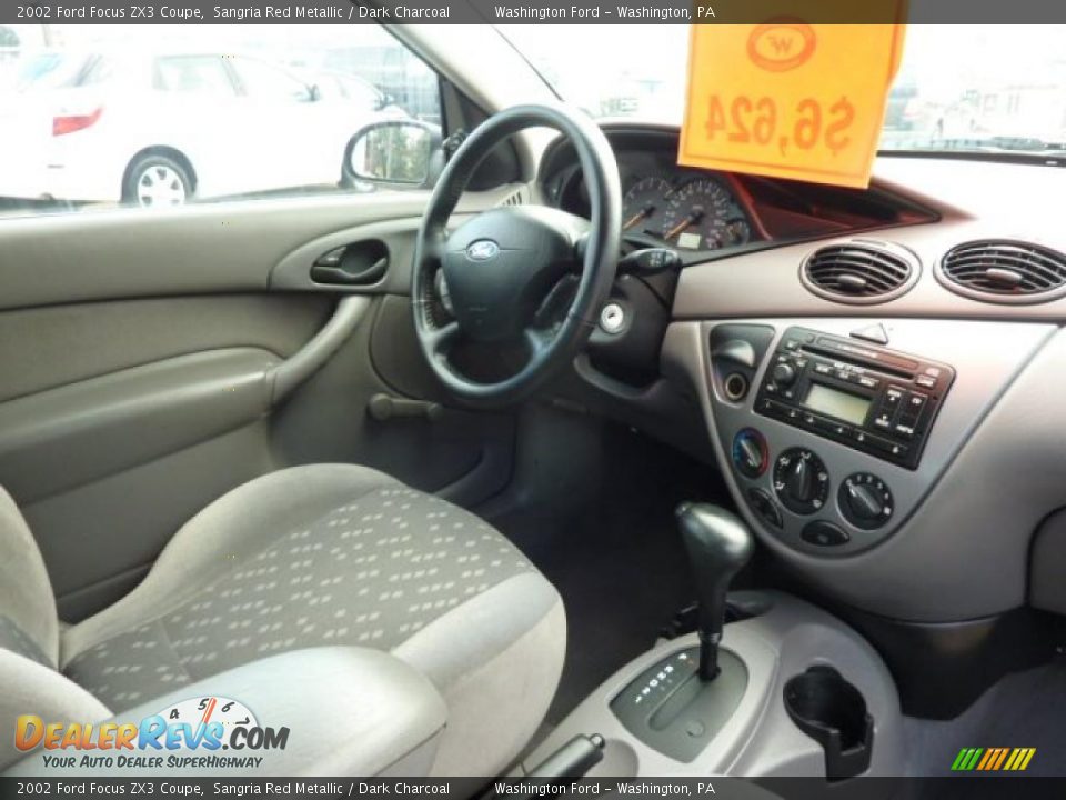 2002 Ford Focus ZX3 Coupe Sangria Red Metallic / Dark Charcoal Photo #15