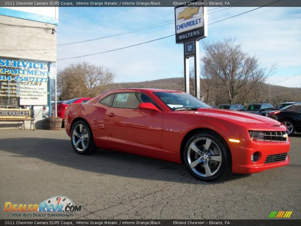 2011 Chevrolet Camaro SS/RS Coupe Inferno Orange Metallic / Inferno Orange/Black Photo #1