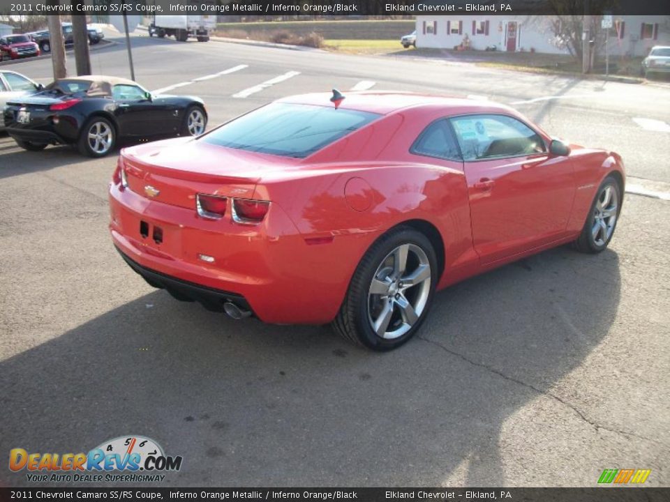 2011 Chevrolet Camaro SS/RS Coupe Inferno Orange Metallic / Inferno Orange/Black Photo #3