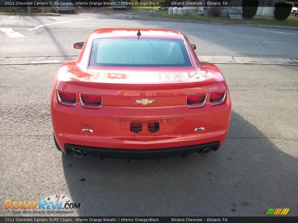 2011 Chevrolet Camaro SS/RS Coupe Inferno Orange Metallic / Inferno Orange/Black Photo #4