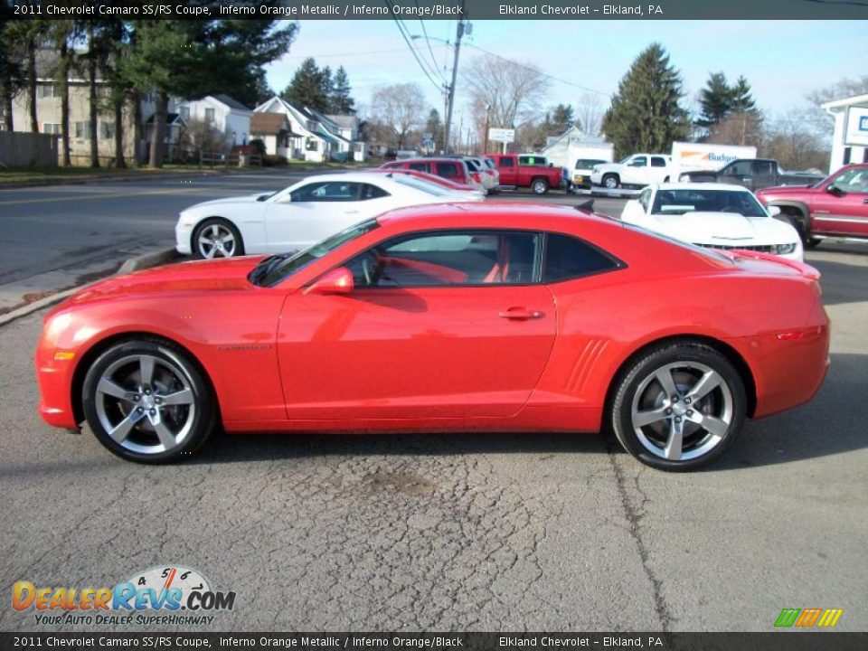 2011 Chevrolet Camaro SS/RS Coupe Inferno Orange Metallic / Inferno Orange/Black Photo #6