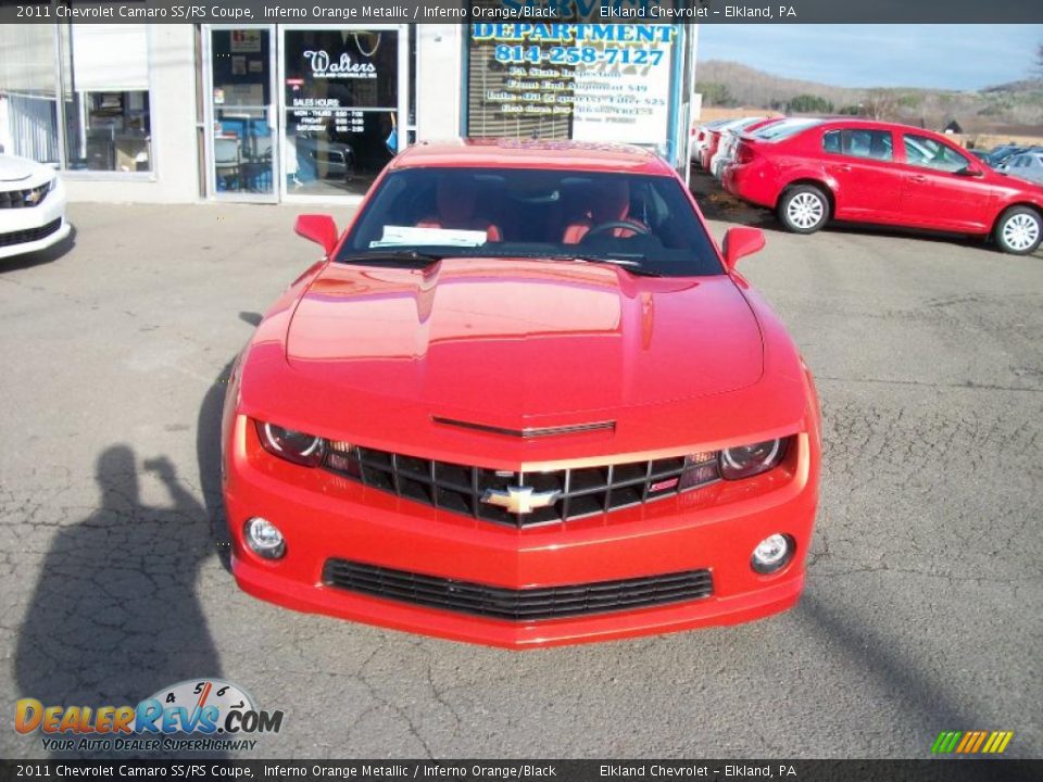 2011 Chevrolet Camaro SS/RS Coupe Inferno Orange Metallic / Inferno Orange/Black Photo #8