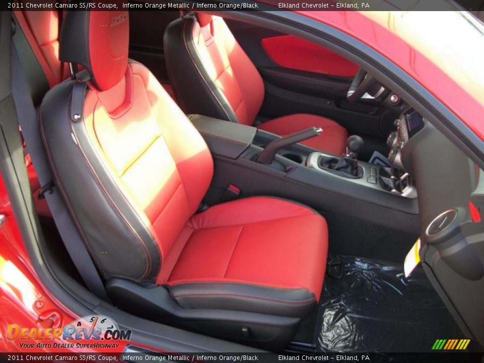Inferno Orange/Black Interior - 2011 Chevrolet Camaro SS/RS Coupe Photo #22