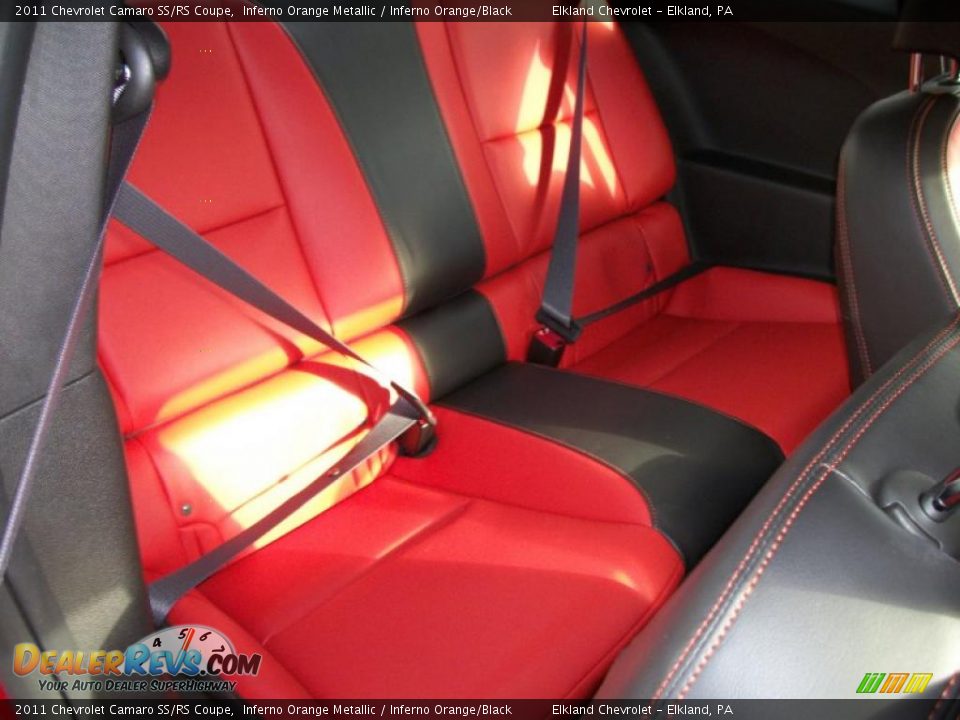 Inferno Orange/Black Interior - 2011 Chevrolet Camaro SS/RS Coupe Photo #24