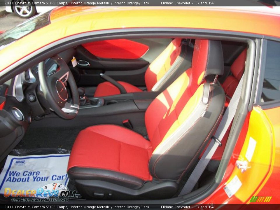 Inferno Orange/Black Interior - 2011 Chevrolet Camaro SS/RS Coupe Photo #29