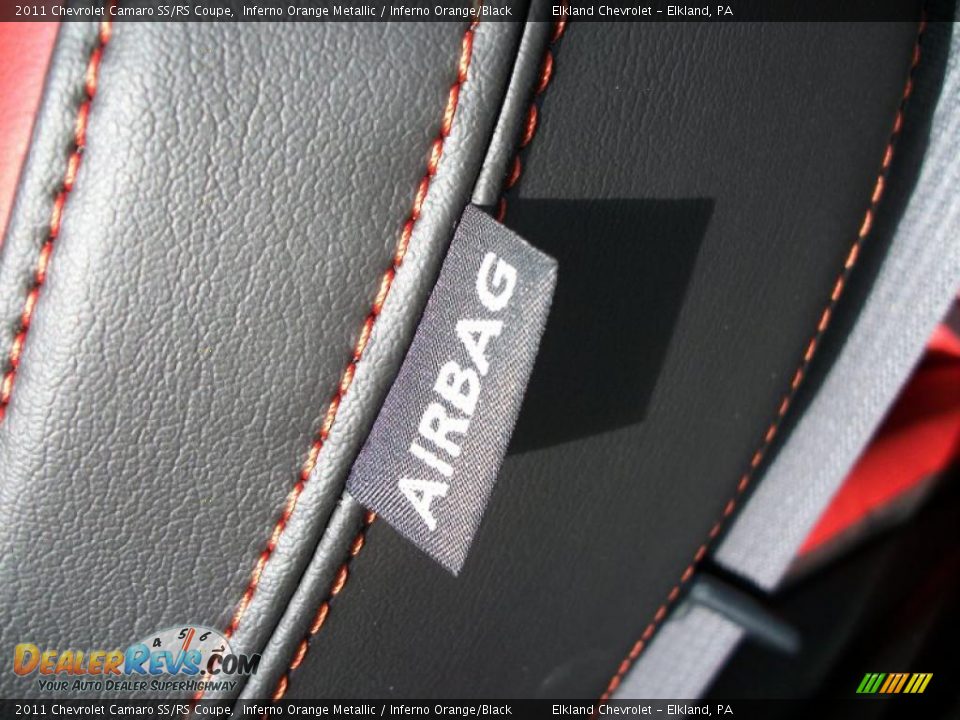 2011 Chevrolet Camaro SS/RS Coupe Inferno Orange Metallic / Inferno Orange/Black Photo #31
