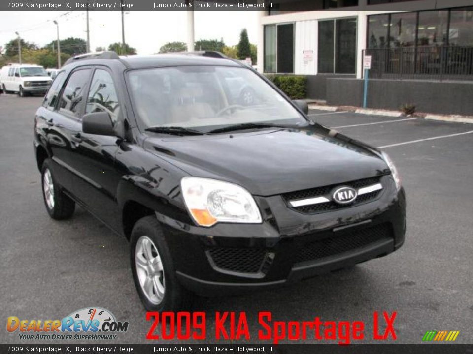 2009 Kia Sportage LX Black Cherry / Beige Photo #1