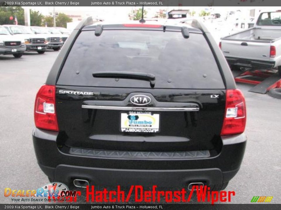 2009 Kia Sportage LX Black Cherry / Beige Photo #6