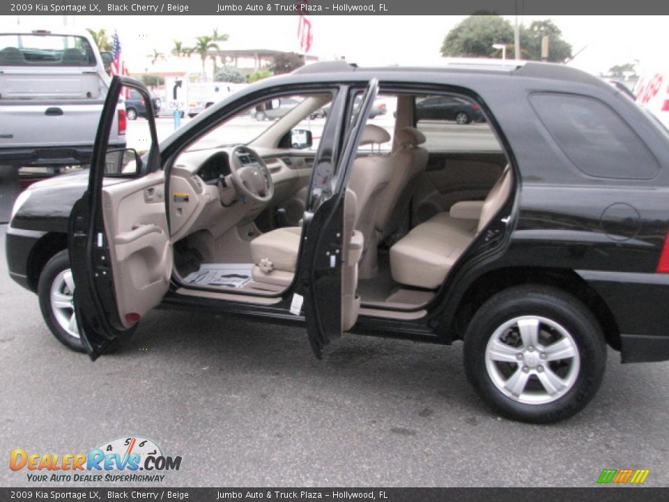 2009 Kia Sportage LX Black Cherry / Beige Photo #18