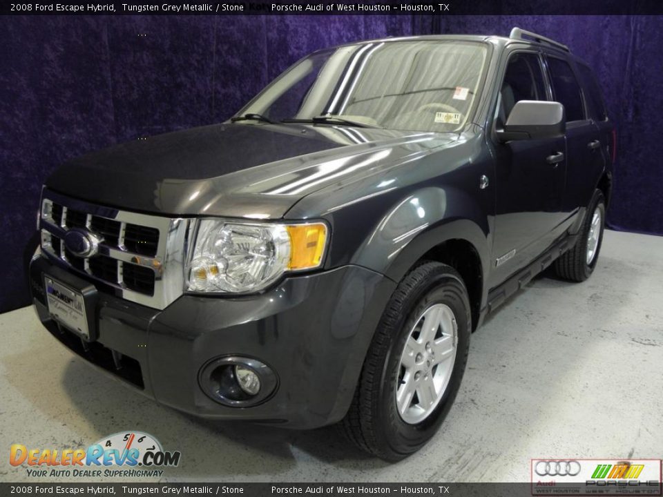 2008 Ford Escape Hybrid Tungsten Grey Metallic / Stone Photo #2