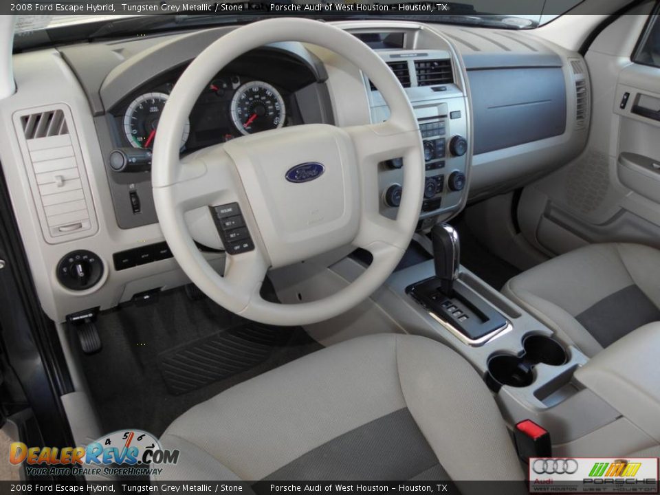 2008 Ford Escape Hybrid Tungsten Grey Metallic / Stone Photo #6