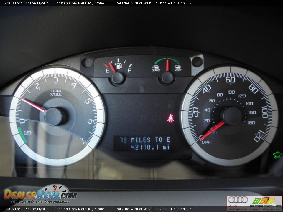 2008 Ford Escape Hybrid Tungsten Grey Metallic / Stone Photo #8