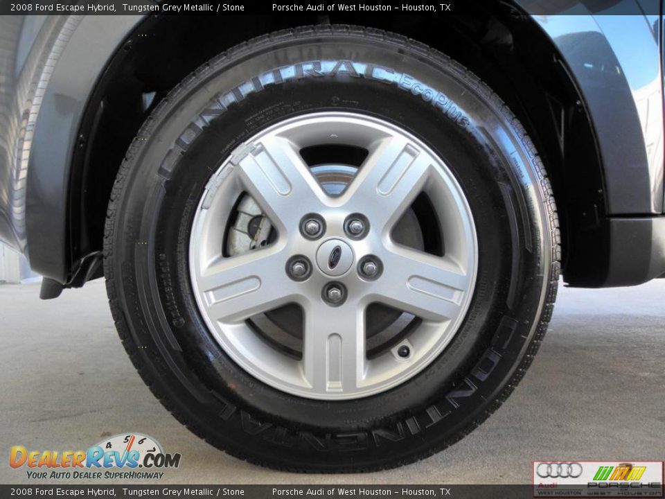 2008 Ford Escape Hybrid Tungsten Grey Metallic / Stone Photo #19