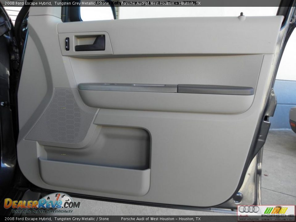 2008 Ford Escape Hybrid Tungsten Grey Metallic / Stone Photo #28