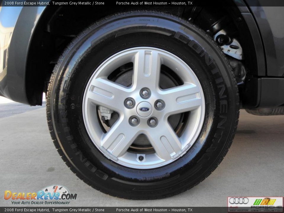 2008 Ford Escape Hybrid Tungsten Grey Metallic / Stone Photo #30