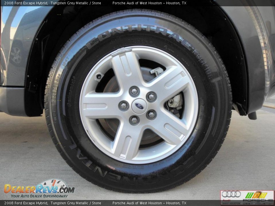 2008 Ford Escape Hybrid Tungsten Grey Metallic / Stone Photo #31