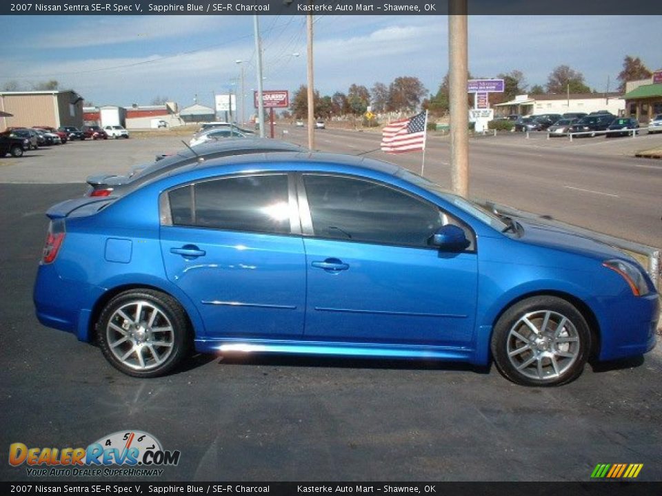2007 Nissan Sentra SE-R Spec V Sapphire Blue / SE-R Charcoal Photo #3
