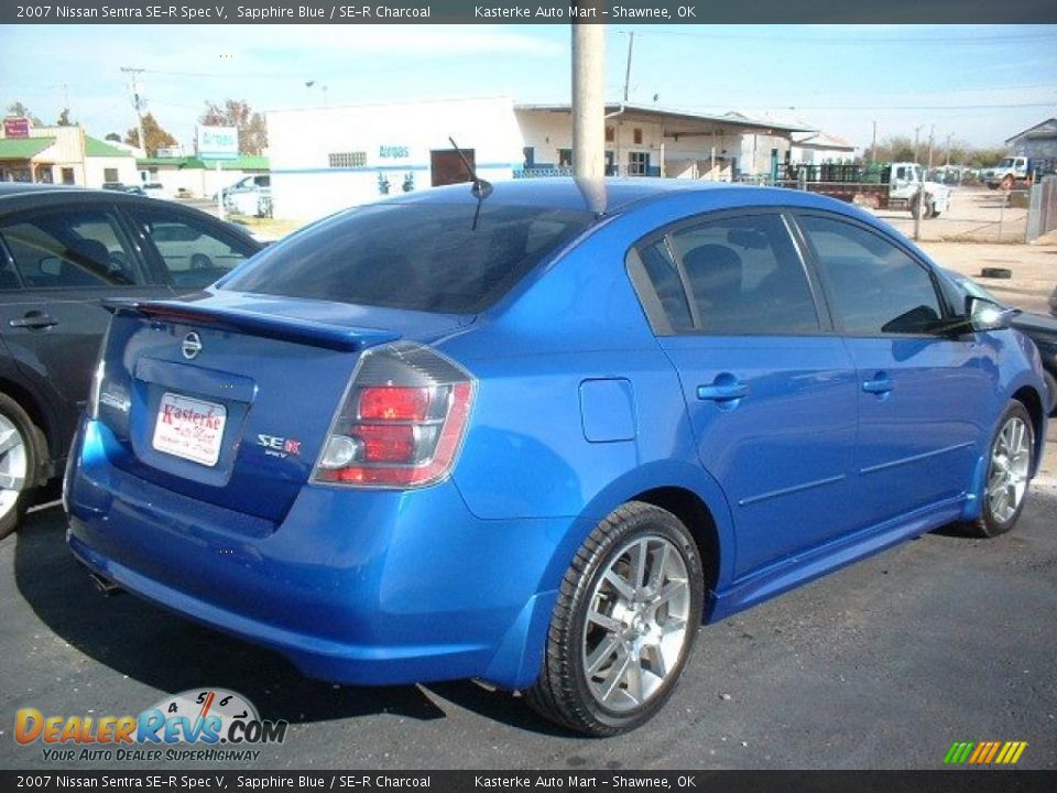 2007 Nissan Sentra SE-R Spec V Sapphire Blue / SE-R Charcoal Photo #4