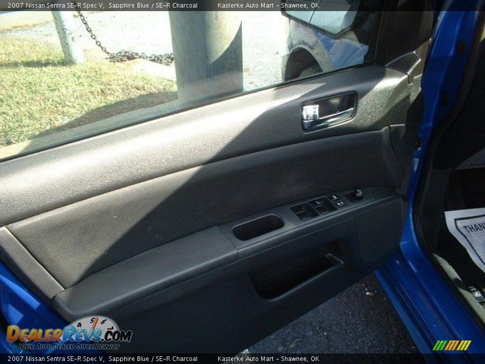 2007 Nissan Sentra SE-R Spec V Sapphire Blue / SE-R Charcoal Photo #8