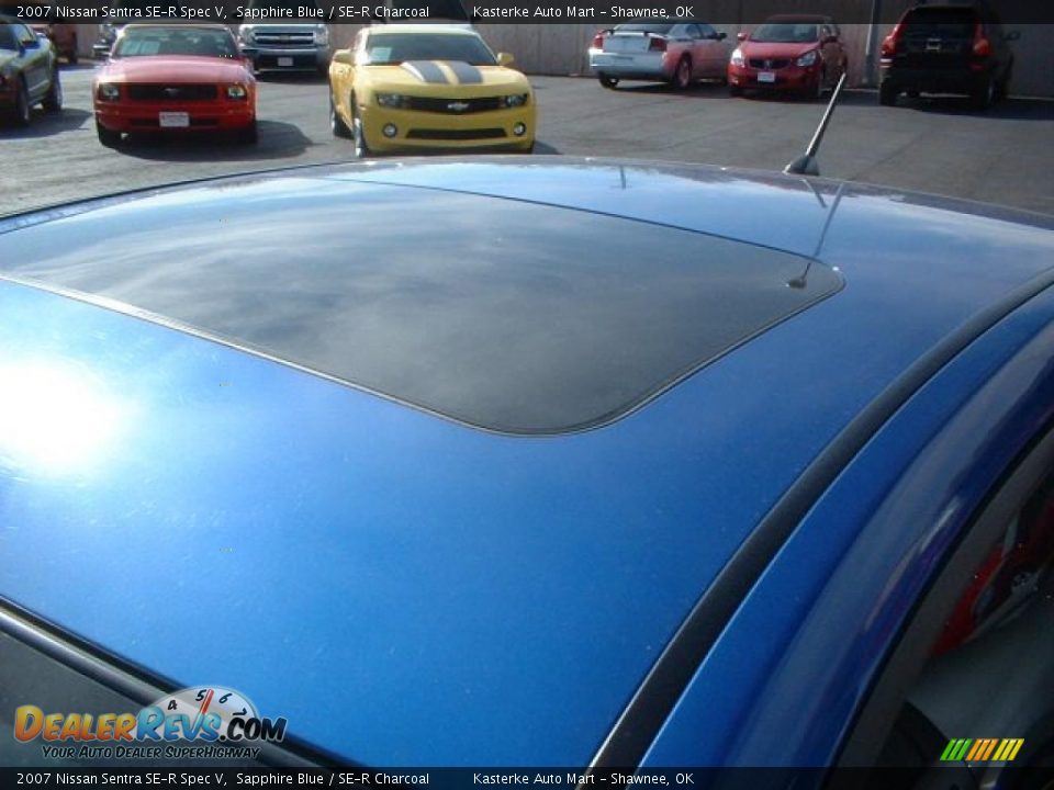 2007 Nissan Sentra SE-R Spec V Sapphire Blue / SE-R Charcoal Photo #12
