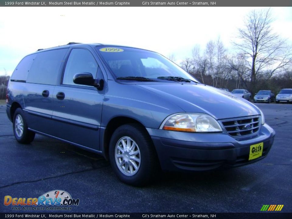 1999 Ford Windstar LX Medium Steel Blue Metallic / Medium Graphite Photo #9