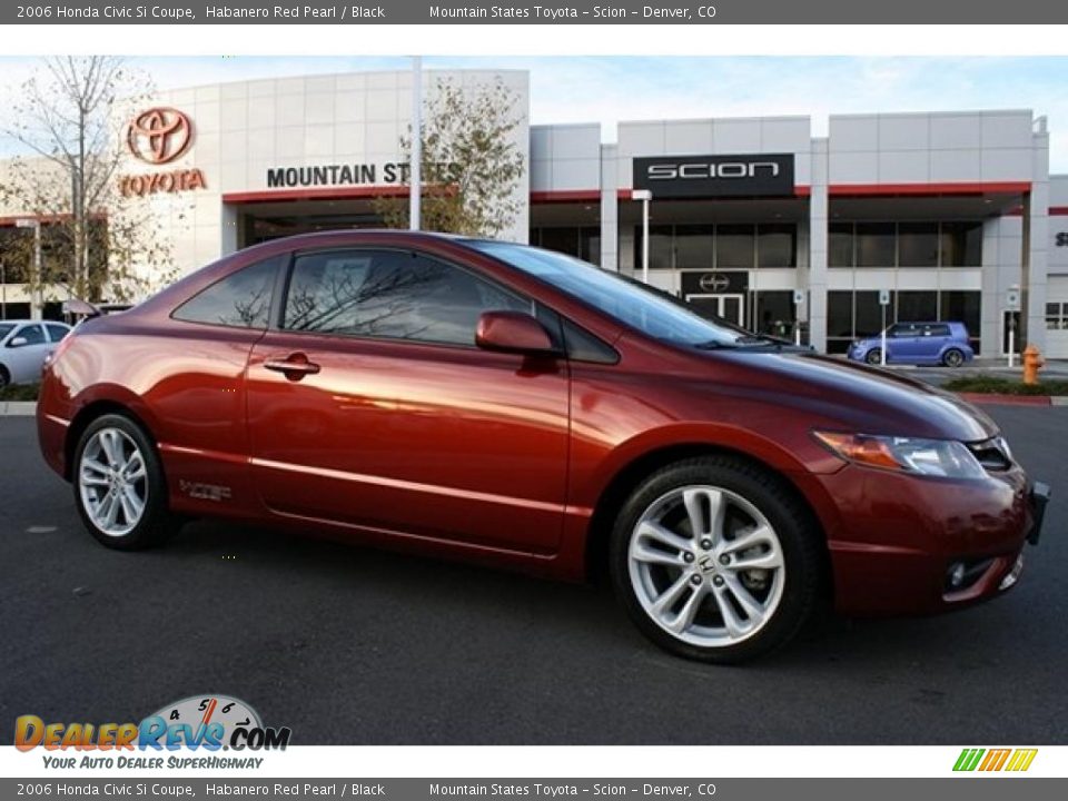 2006 Honda Civic Si Coupe Habanero Red Pearl / Black Photo #1