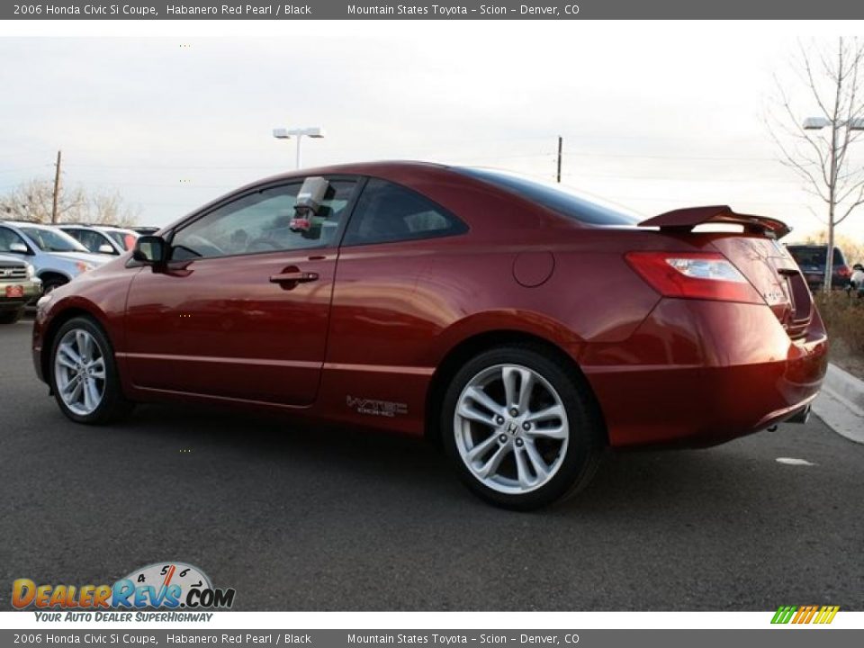 2006 Honda Civic Si Coupe Habanero Red Pearl / Black Photo #4