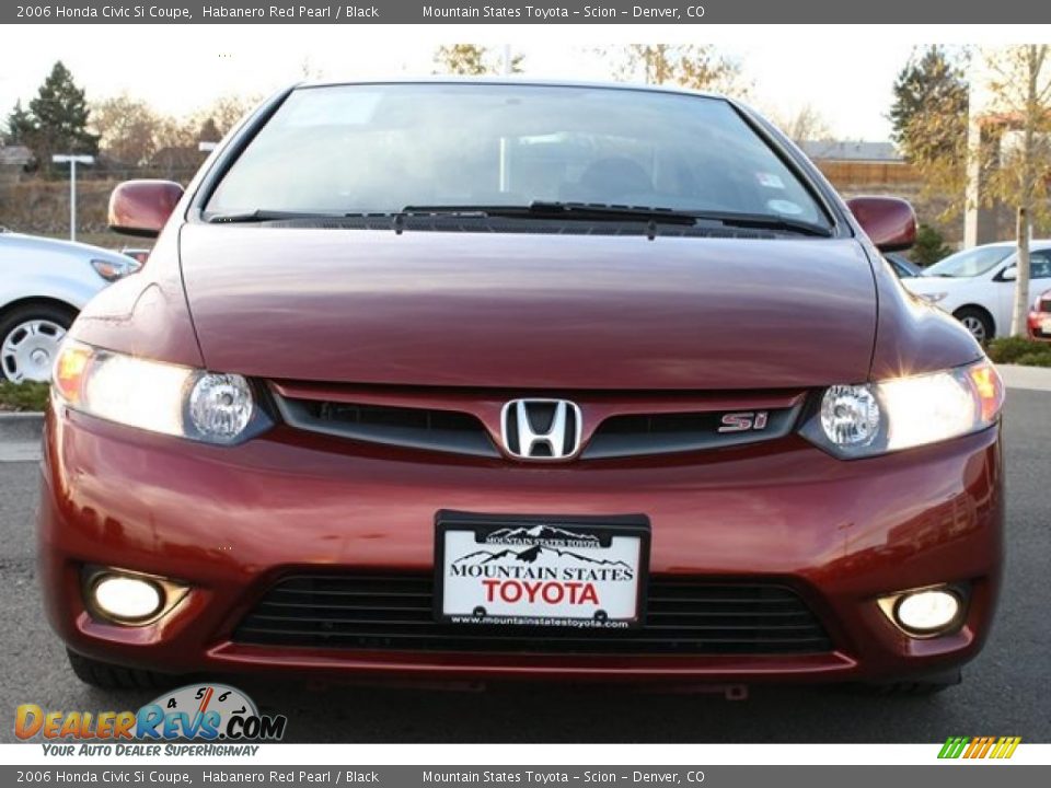 2006 Honda Civic Si Coupe Habanero Red Pearl / Black Photo #6