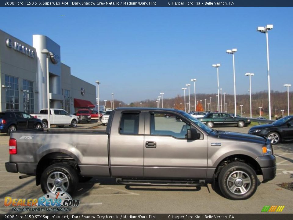2008 Ford F150 STX SuperCab 4x4 Dark Shadow Grey Metallic / Medium/Dark Flint Photo #2