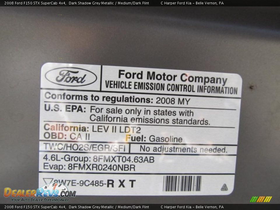 2008 Ford F150 STX SuperCab 4x4 Dark Shadow Grey Metallic / Medium/Dark Flint Photo #12
