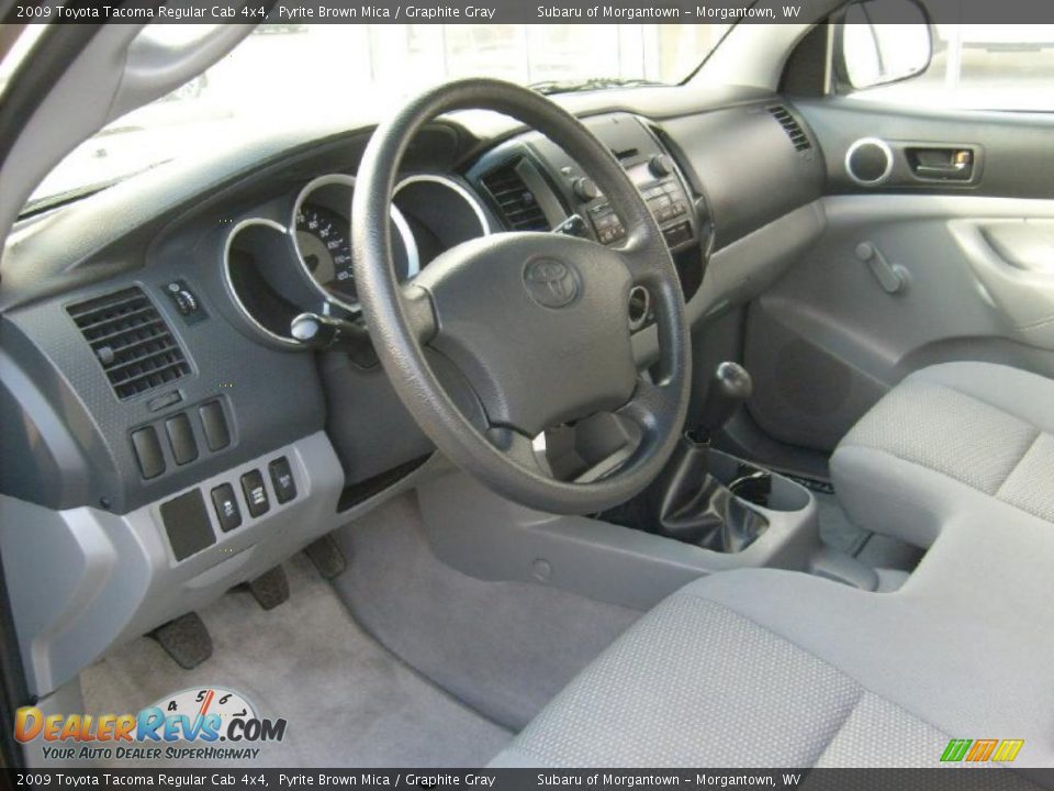 Graphite Gray Interior - 2009 Toyota Tacoma Regular Cab 4x4 Photo #4