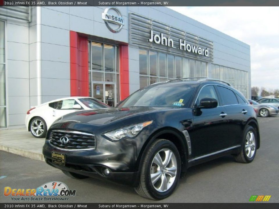2010 Infiniti FX 35 AWD Black Obsidian / Wheat Photo #1