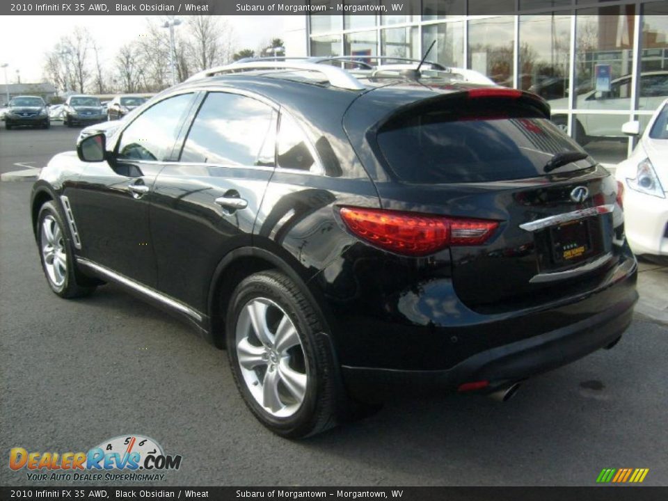 2010 Infiniti FX 35 AWD Black Obsidian / Wheat Photo #7