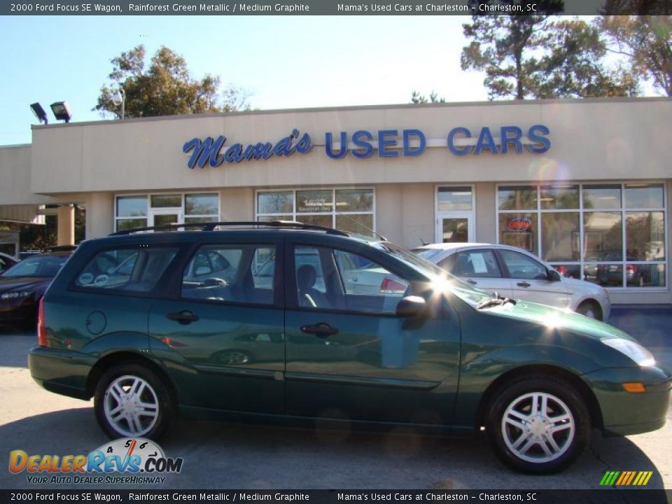 2000 Ford Focus SE Wagon Rainforest Green Metallic / Medium Graphite Photo #1
