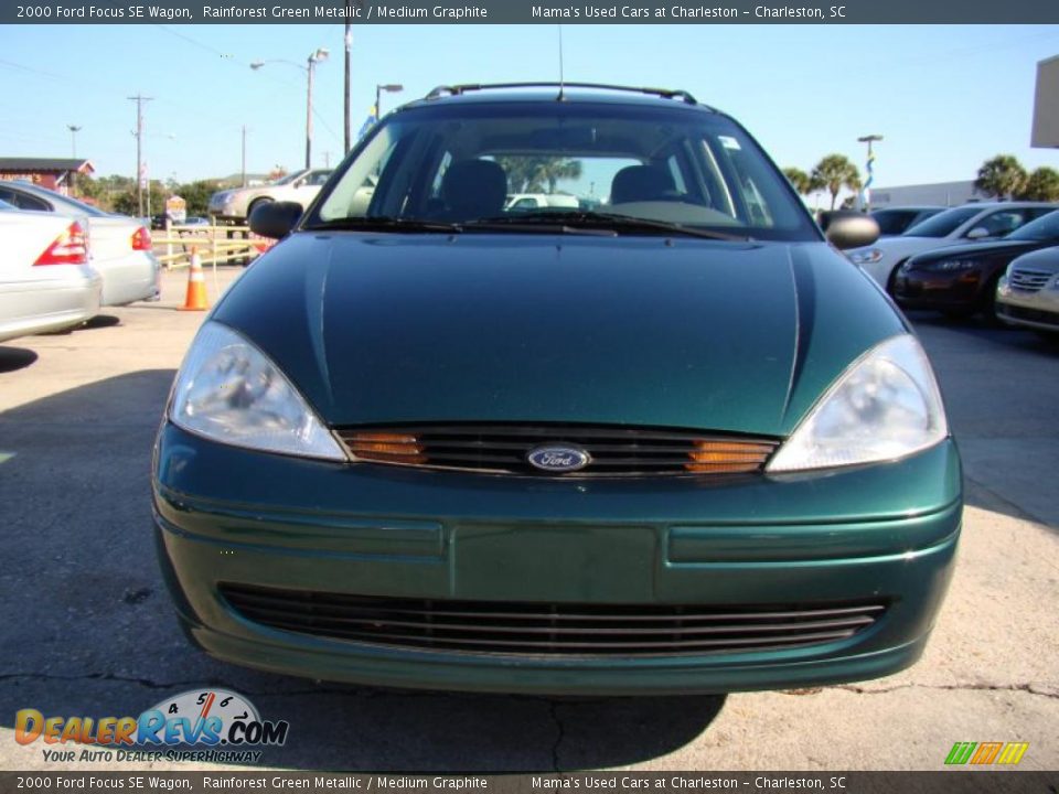 2000 Ford Focus SE Wagon Rainforest Green Metallic / Medium Graphite Photo #3