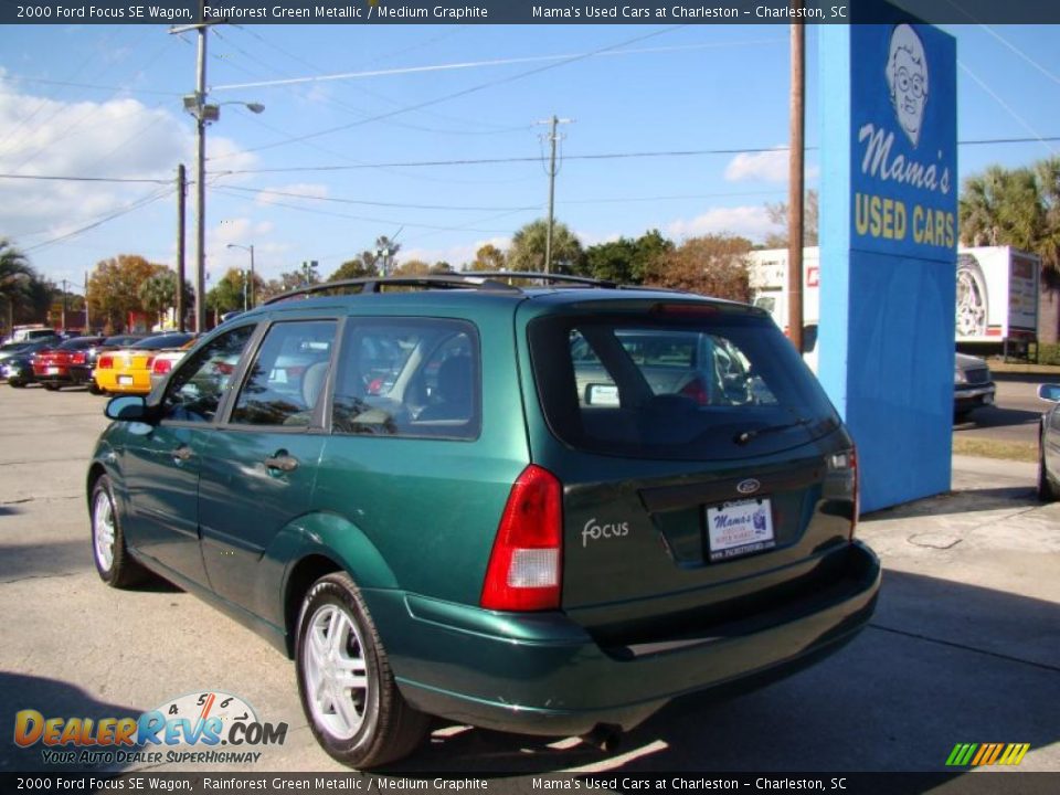 2000 Ford Focus SE Wagon Rainforest Green Metallic / Medium Graphite Photo #6