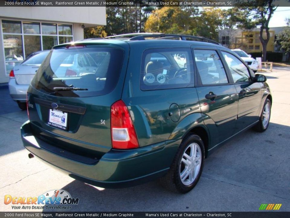 2000 Ford Focus SE Wagon Rainforest Green Metallic / Medium Graphite Photo #8