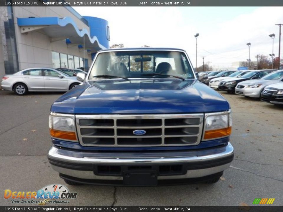 1996 Ford F150 XLT Regular Cab 4x4 Royal Blue Metallic / Royal Blue Photo #6