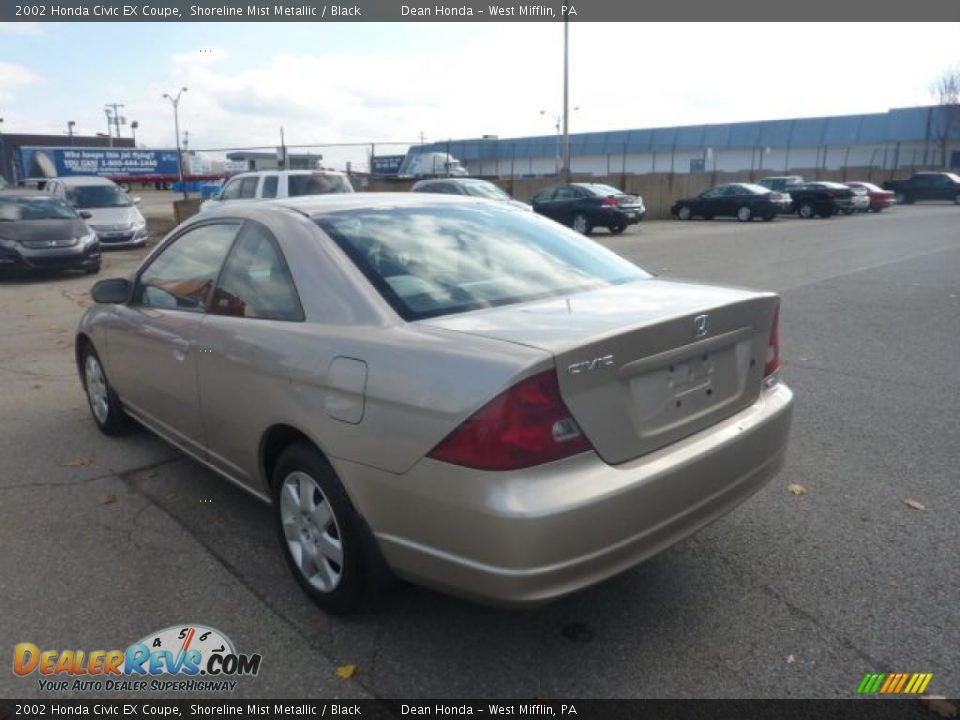 2002 Honda Civic EX Coupe Shoreline Mist Metallic / Black Photo #2