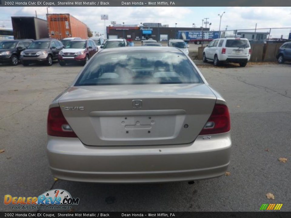 2002 Honda Civic EX Coupe Shoreline Mist Metallic / Black Photo #3