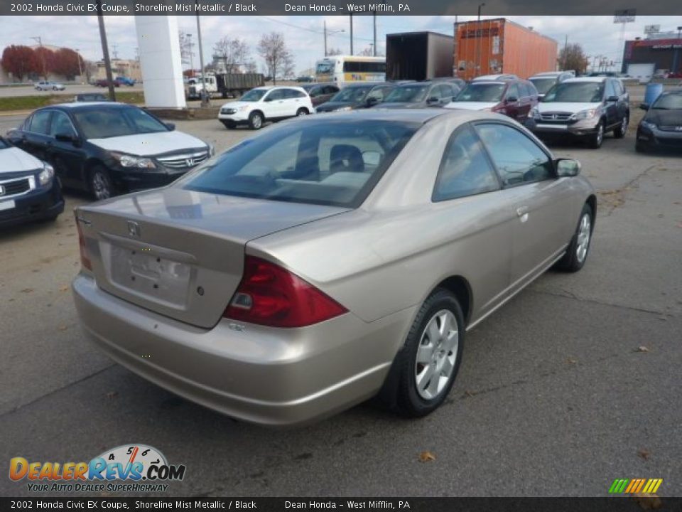 2002 Honda Civic EX Coupe Shoreline Mist Metallic / Black Photo #4