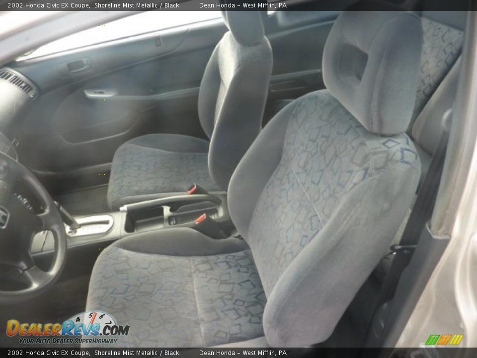 2002 Honda Civic EX Coupe Shoreline Mist Metallic / Black Photo #8