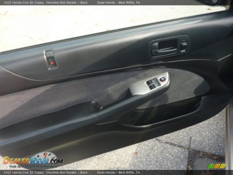 2002 Honda Civic EX Coupe Shoreline Mist Metallic / Black Photo #11